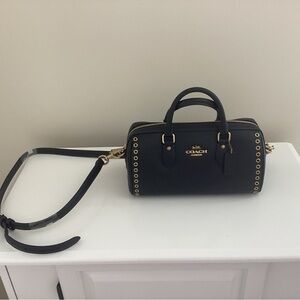 Coach Nolita Barrel Cross body bag Black  with Gold Details